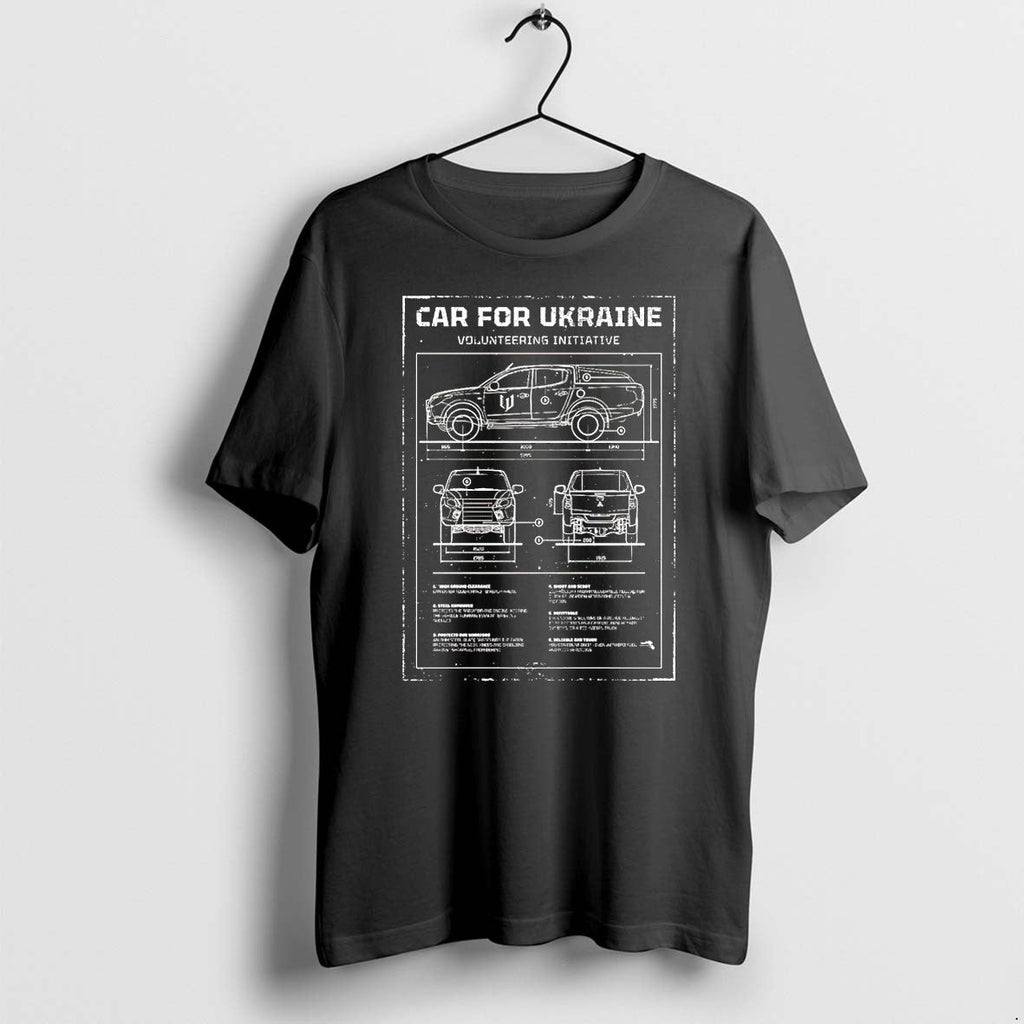 Original Car For Ukraine Volunteeringinitiative Blueprint Pickup Truck Tshirts Unisex T-shirt, Sweatshirt, Hoodie, Long Sleeve Tee - T-Shirt, Sweatshirt, Hoodie