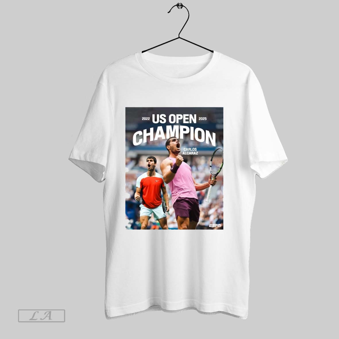 Original Carlos Alcaraz Dominant Tournament Us Open Champions 2022 2025 Poster Unisex T-shirt, Sweatshirt, Hoodie, Long Sleeve Tee - T-Shirt, Sweatshirt, Hoodie
