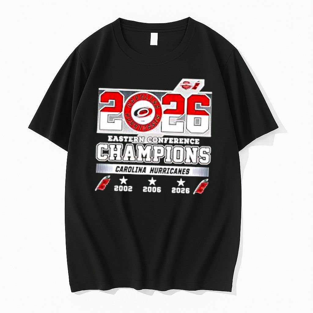 Original Carolina Hurricanes Eastern Conference Champions 2026 Tshirts Jpg Unisex T-shirt, Sweatshirt, Hoodie, Long Sleeve Tee - T-Shirt, Sweatshirt, Hoodie