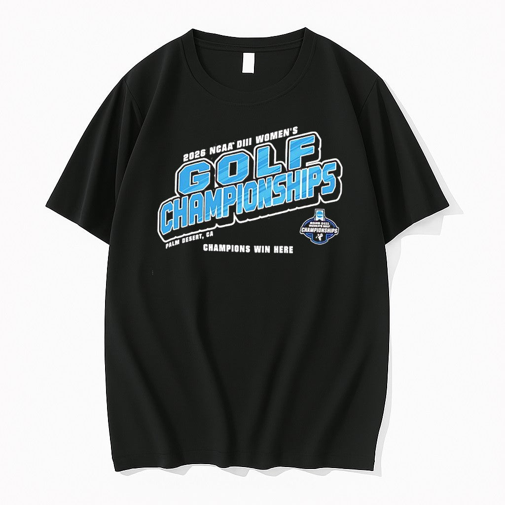 Original Champions Win Here 2026 Ncaa Diii Womens Golf Championship Tshirts Jpg Unisex T-shirt, Sweatshirt, Hoodie, Long Sleeve Tee - T-Shirt, Sweatshirt, Hoodie