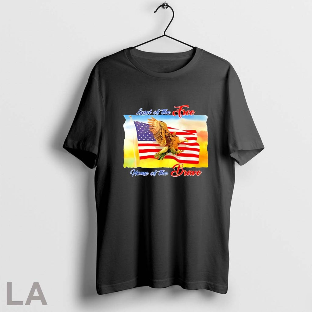 Original Charlie Kirk Land Of The Free Home Of The Brave Unisex T-shirt, Sweatshirt, Hoodie, Long Sleeve Tee - T-Shirt, Sweatshirt, Hoodie