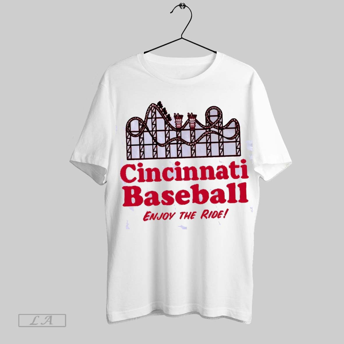 Original Cincinnati Baseball Roller Coaster Enjoy The Ride Unisex T-shirt, Sweatshirt, Hoodie, Long Sleeve Tee - T-Shirt, Sweatshirt, Hoodie