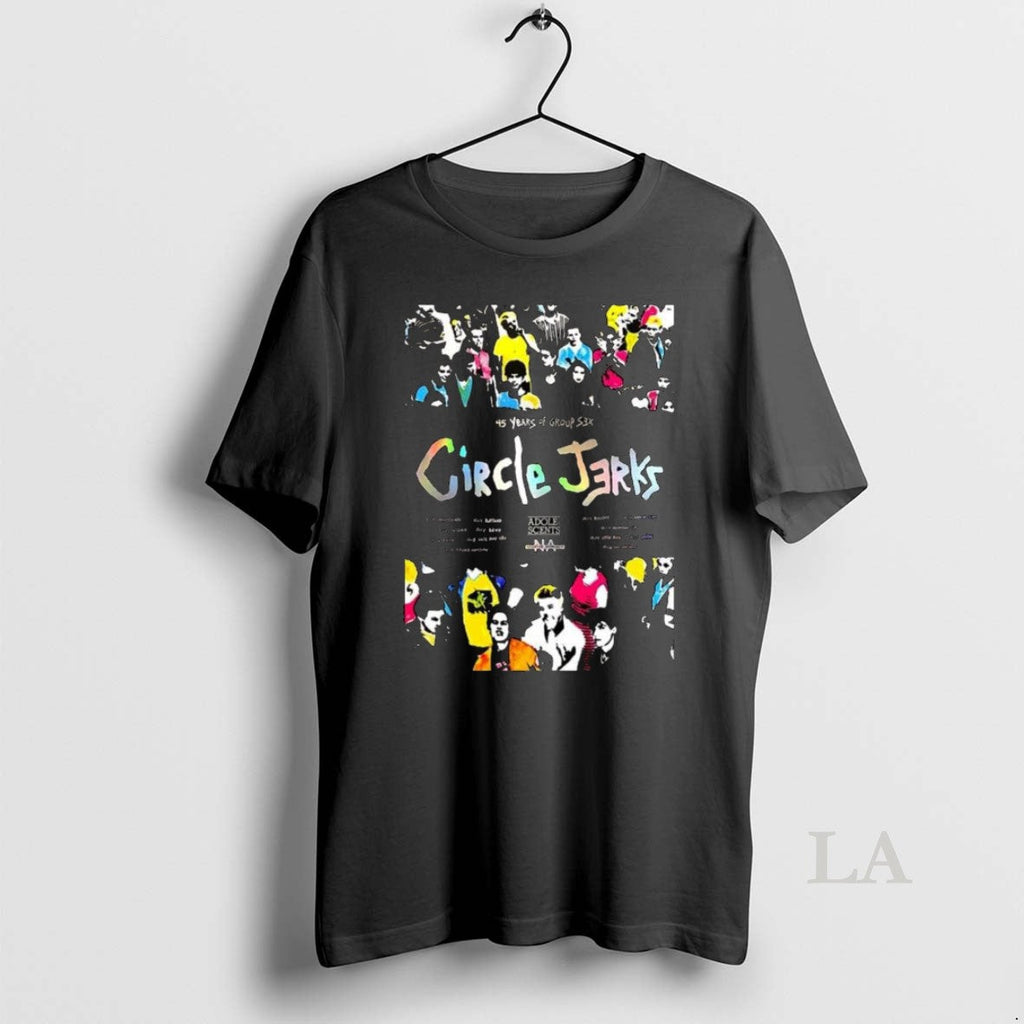 Original Circle Jerks Group Sex 45 Years Anniversary Long Sleve Unisex T-shirt, Sweatshirt, Hoodie, Long Sleeve Tee - T-Shirt, Sweatshirt, Hoodie