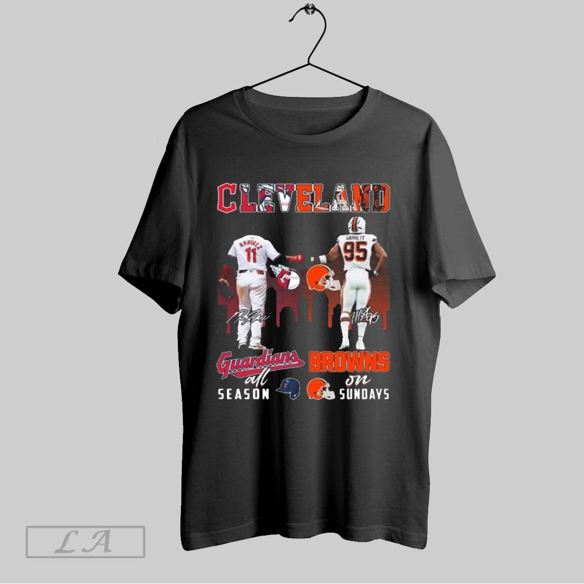 Original Cleveland Guardians Cleveland Guardians All Season And Cleveland Browns Myles Garrett On Sundays Signatures - T-Shirt, Sweatshirt, Hoodie