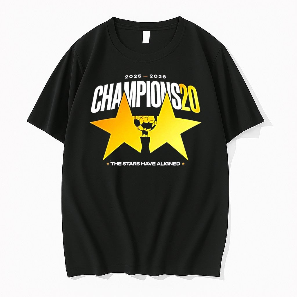 Original Club Brugge Kv 2025 2026 Champions 20 The Stars Have Aligned Tshirts Unisex T-shirt, Sweatshirt, Hoodie, Long Sleeve Tee - T-Shirt, Sweatshirt, Hoodie