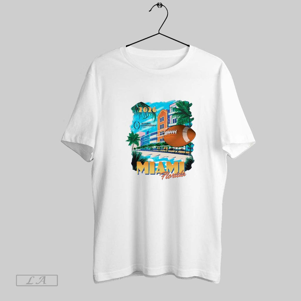 Original College Football Playoff National Championship Game 2026 Miami Florida Beach Unisex T-shirt, Sweatshirt, Hoodie, Long Sleeve Tee - T-Shirt, Sweatshirt, Hoodie