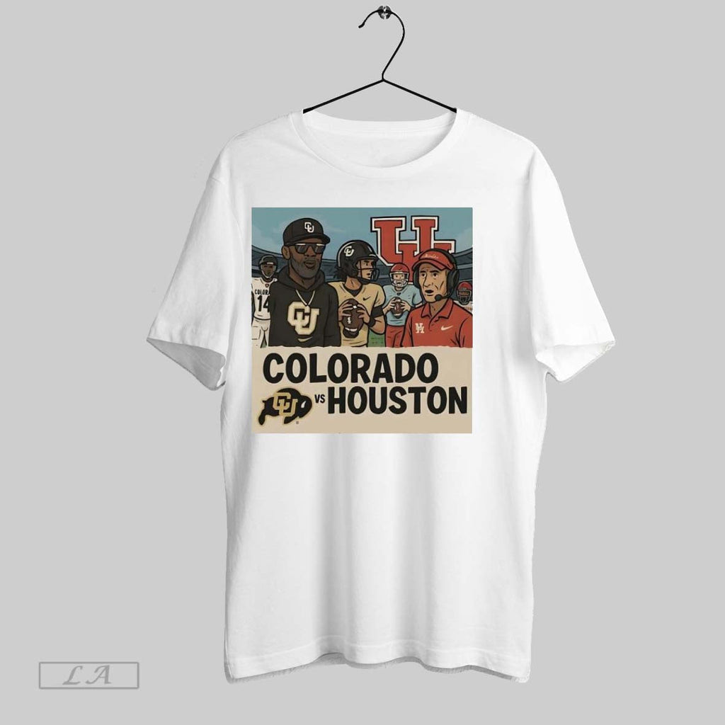 Original Colorado Buffaloes Vs University Of Houston Cougars Coach Prime Comic Unisex T-shirt, Sweatshirt, Hoodie, Long Sleeve Tee - T-Shirt, Sweatshirt, Hoodie