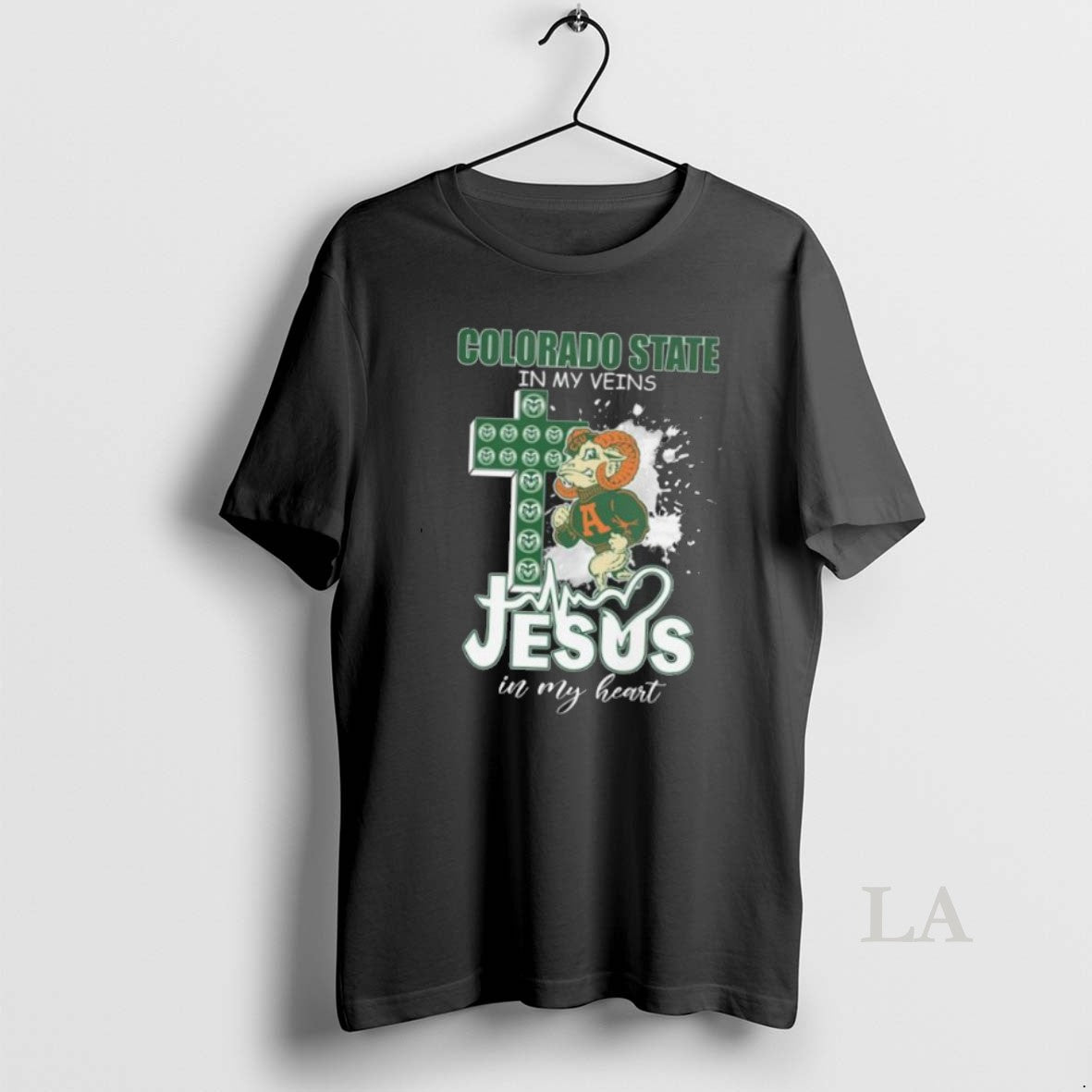 Original Colorado State Rams In My Veins Jesus In My Heart Mascot Unisex T-shirt, Sweatshirt, Hoodie, Long Sleeve Tee - T-Shirt, Sweatshirt, Hoodie