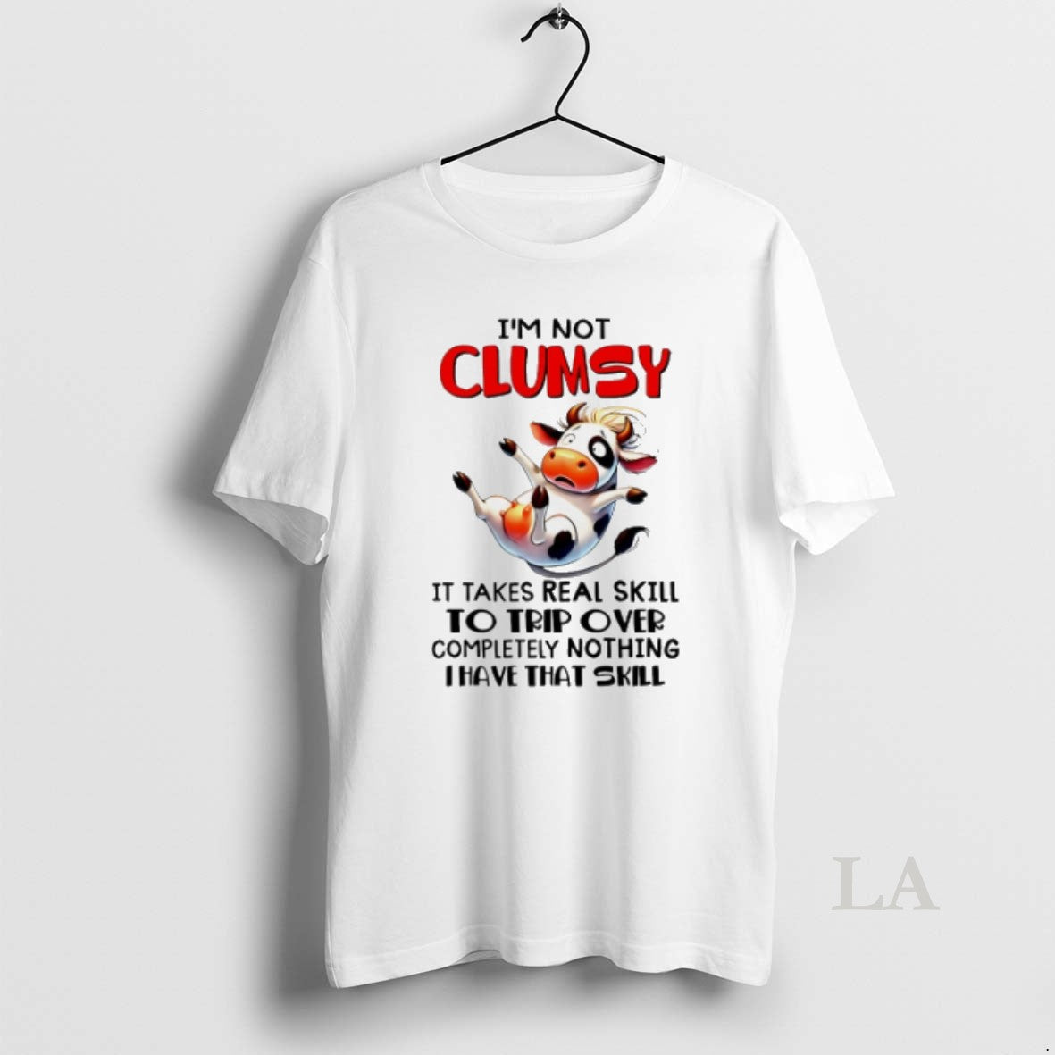 Original Cow Im Not Clumsy It Takes Real Skill To Trip Over Completely Nothing Unisex T-shirt, Sweatshirt, Hoodie, Long Sleeve Tee - T-Shirt, Sweatshirt, Hoodie
