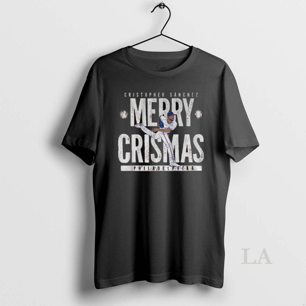 Original Cristopher Sanchez Philadelphia Phillies Baseball Merry Crismas 2026 Unisex T-shirt, Sweatshirt, Hoodie, Long Sleeve Tee - T-Shirt, Sweatshirt, Hoodie