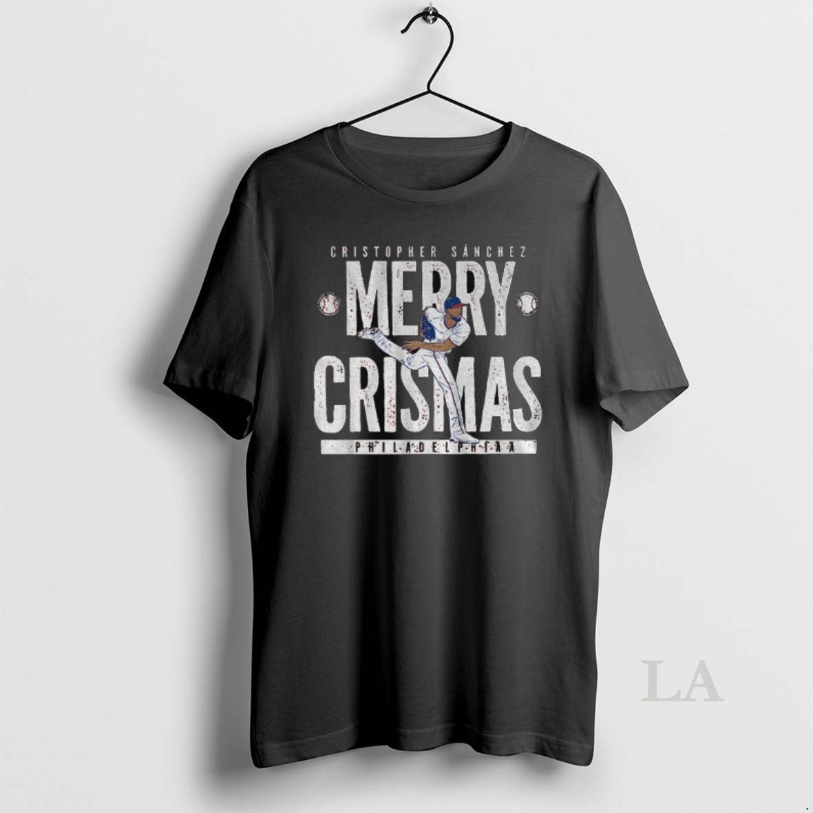 Original Cristopher Sanchez Philadelphia Phillies Baseball Merry Crismas 2026 Unisex T-shirt, Sweatshirt, Hoodie, Long Sleeve Tee - T-Shirt, Sweatshirt, Hoodie