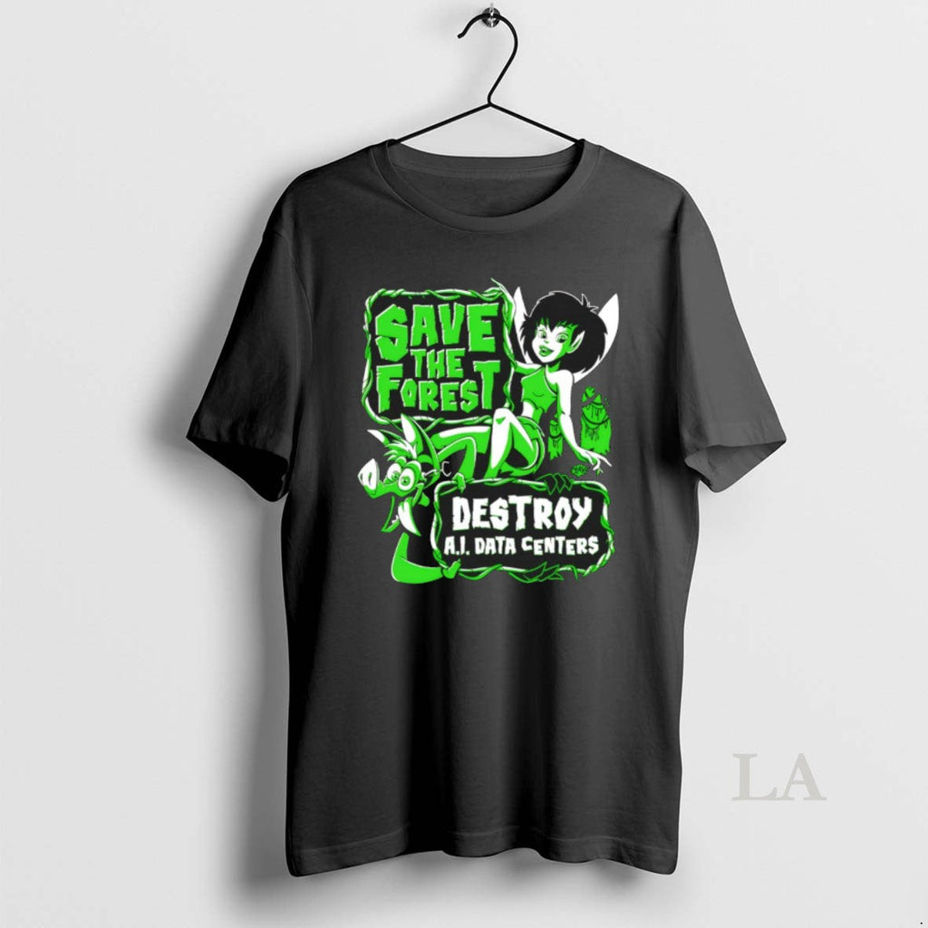 Original Crysta The Last Rainforest Save The Forest Destroy Ai Data Centers Unisex T-shirt, Sweatshirt, Hoodie, Long Sleeve Tee - T-Shirt, Sweatshirt, Hoodie