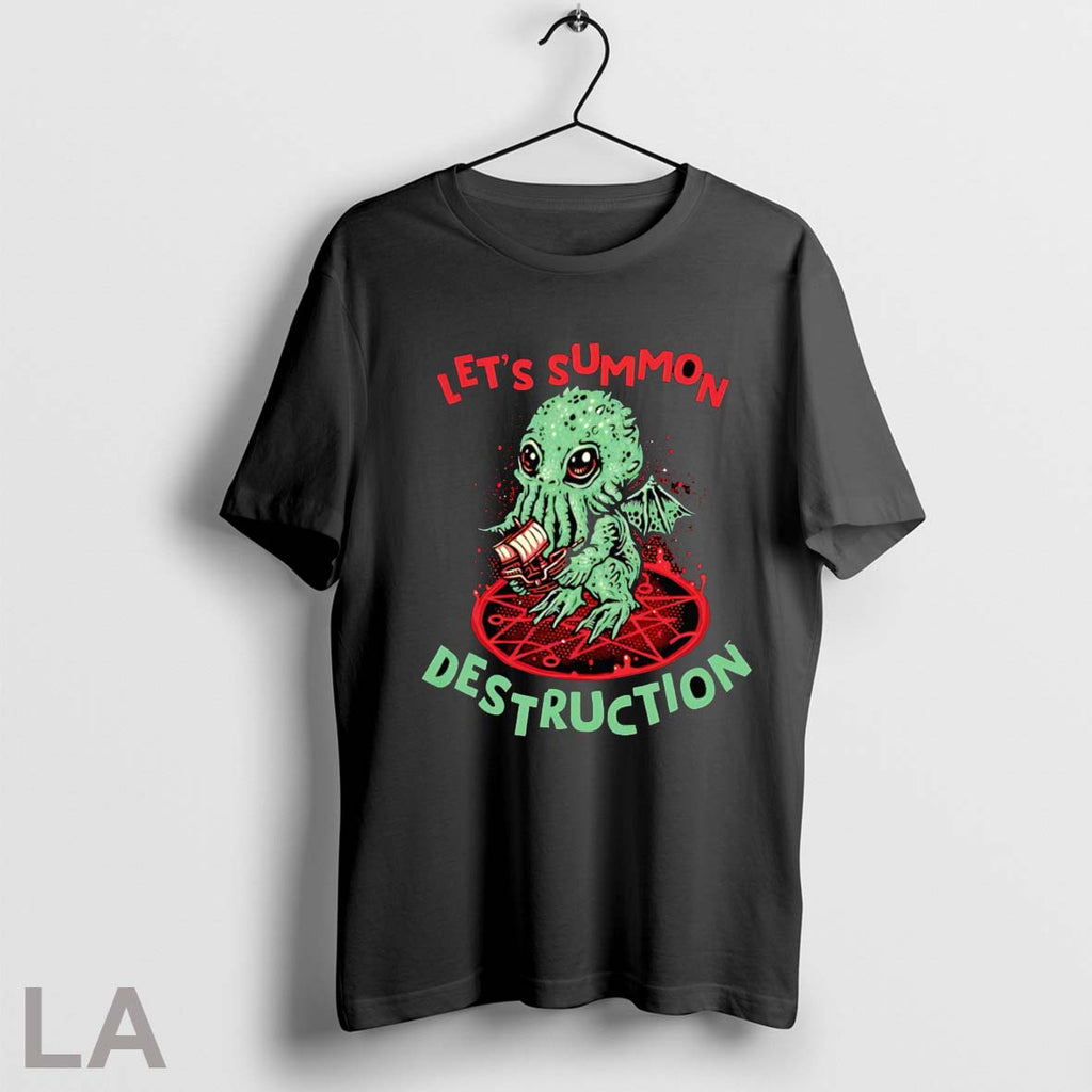 Original Cthulhu Lets Summon Destruction Unisex T-shirt, Sweatshirt, Hoodie, Long Sleeve Tee - T-Shirt, Sweatshirt, Hoodie