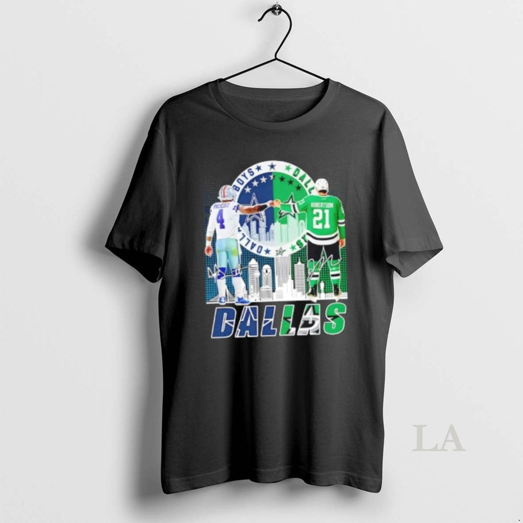 Original Dallas City Sports Prescott Cowboys X Robertson Stars Skyline T-Shirts, Hoodie, Sweatshirt - T-Shirt, Sweatshirt, Hoodie