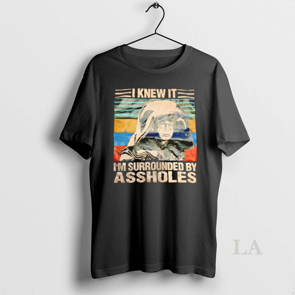 Original Dark Helmet Spaceballs I Knew It Im Surrounded By Assholes Vintage Unisex T-shirt, Sweatshirt, Hoodie, Long Sleeve Tee - T-Shirt, Sweatshirt, Hoodie