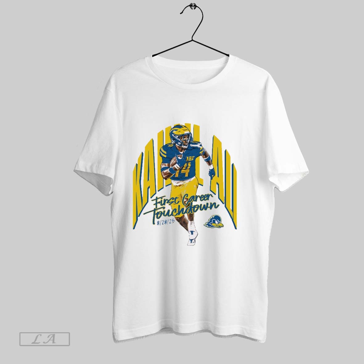 Original Delaware Ncaa Football Kahlil Ali First Career Touchdown 8 28 2025 T Shirt Unisex T-shirt, Sweatshirt, Hoodie, Long Sleeve Tee - T-Shirt, Sweatshirt, Hoodie