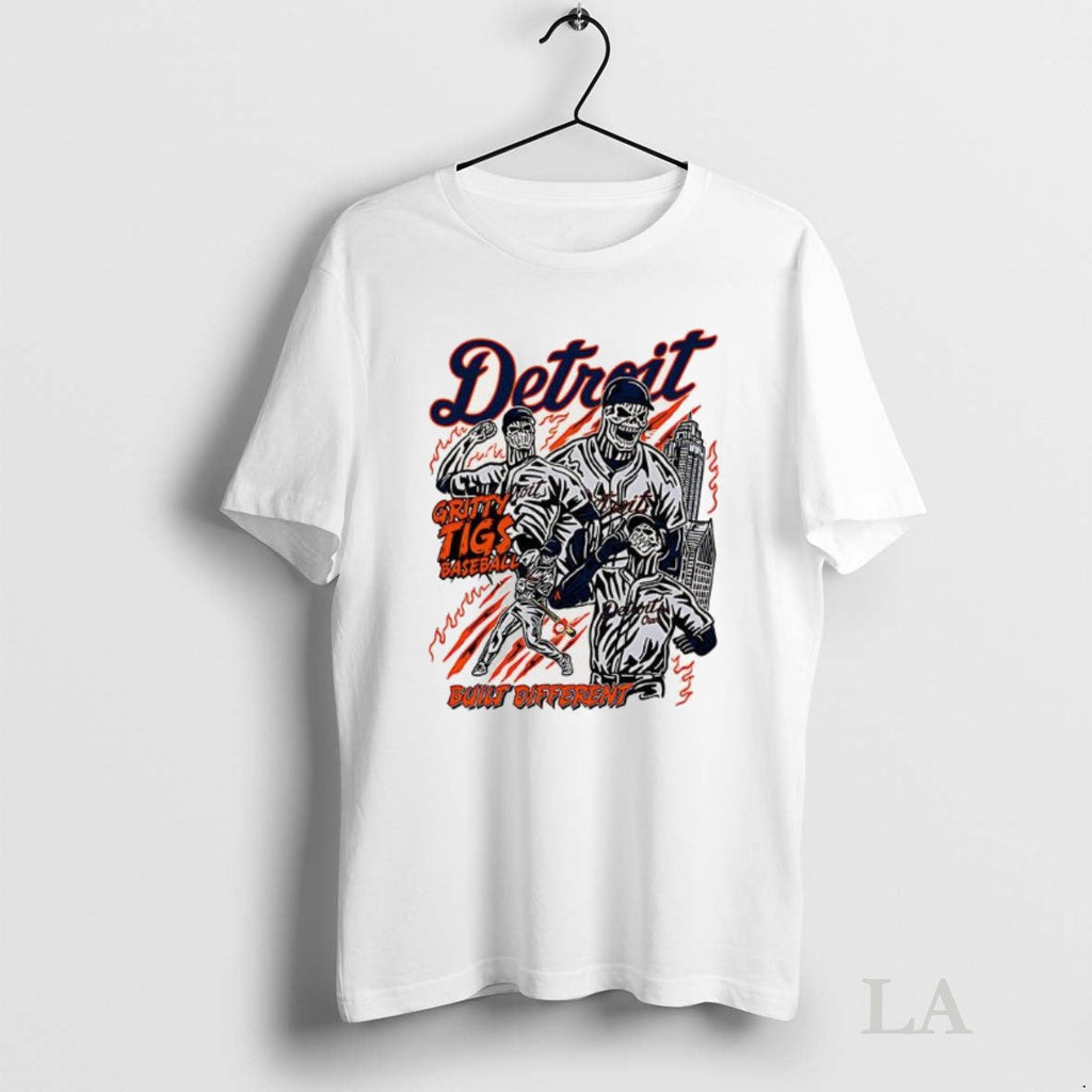 Original Detroit Tigers Built Different Skeleton Unisex T-shirt, Sweatshirt, Hoodie, Long Sleeve Tee - T-Shirt, Sweatshirt, Hoodie