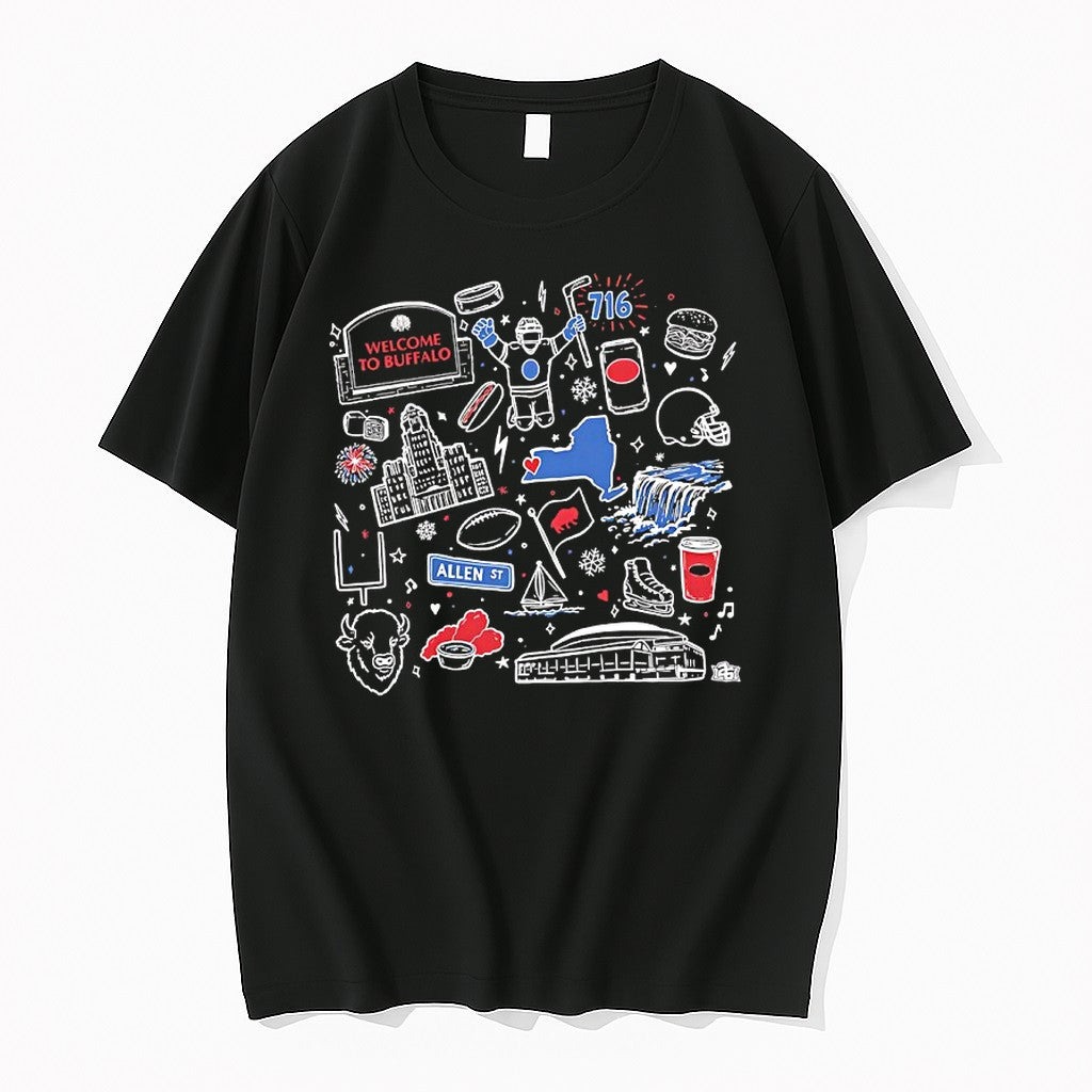Original Doodles Welcome To Buffalo Graphic Tshirts Jpg Unisex T-shirt, Sweatshirt, Hoodie, Long Sleeve Tee - T-Shirt, Sweatshirt, Hoodie