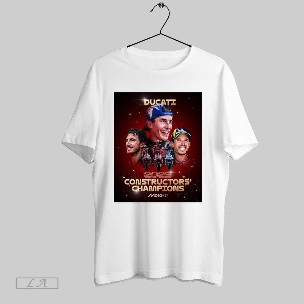 Original Ducati 2025 Constructors Champions Marc Marquez Alex Marquez Alenta Motogp T Shirt - T-Shirt, Sweatshirt, Hoodie