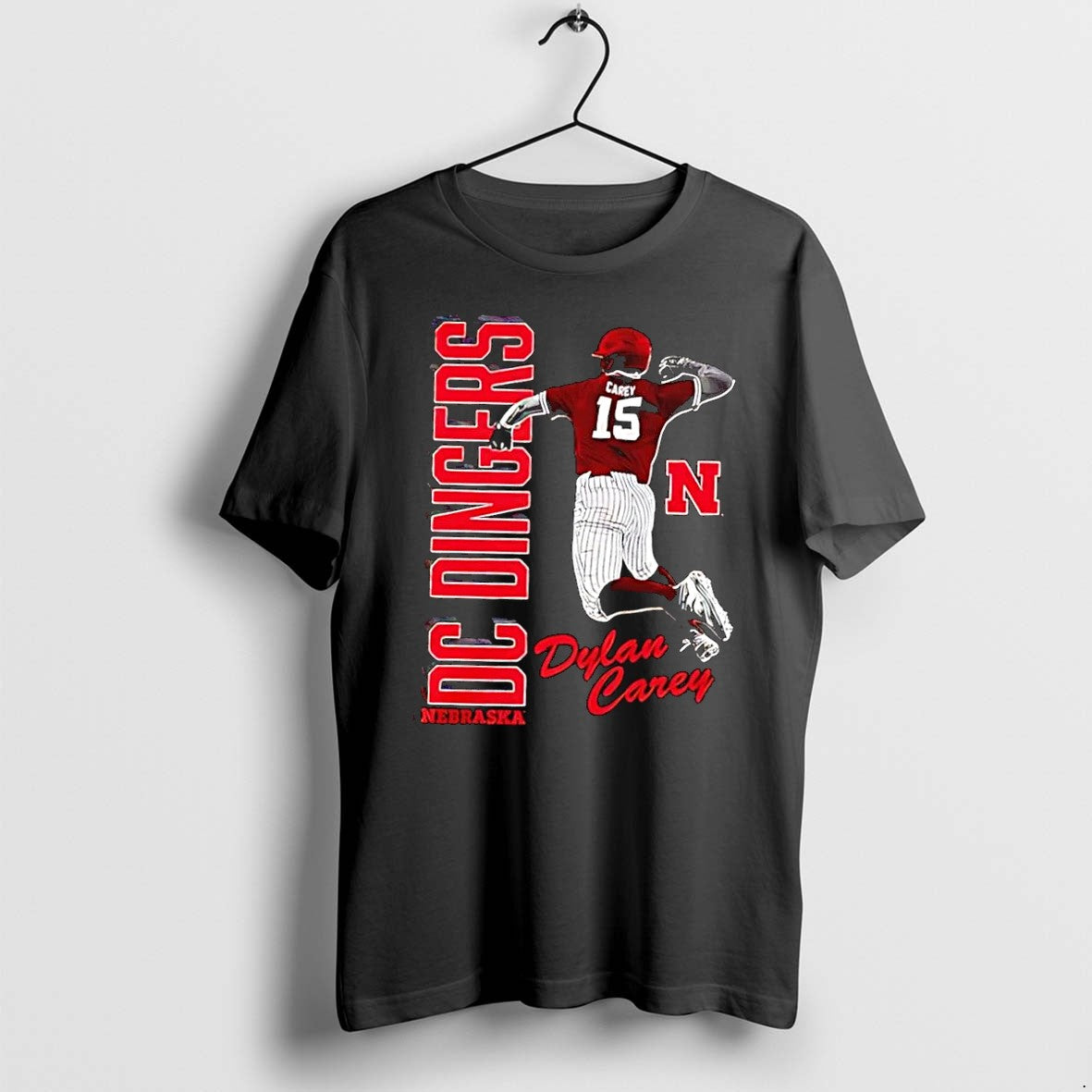 Original Dylan Carey Nebraska Cornhuskers Ncaa Baseball Dc Dingers Nebraska Dylan Carey Black Tshirts - T-Shirt, Sweatshirt, Hoodie