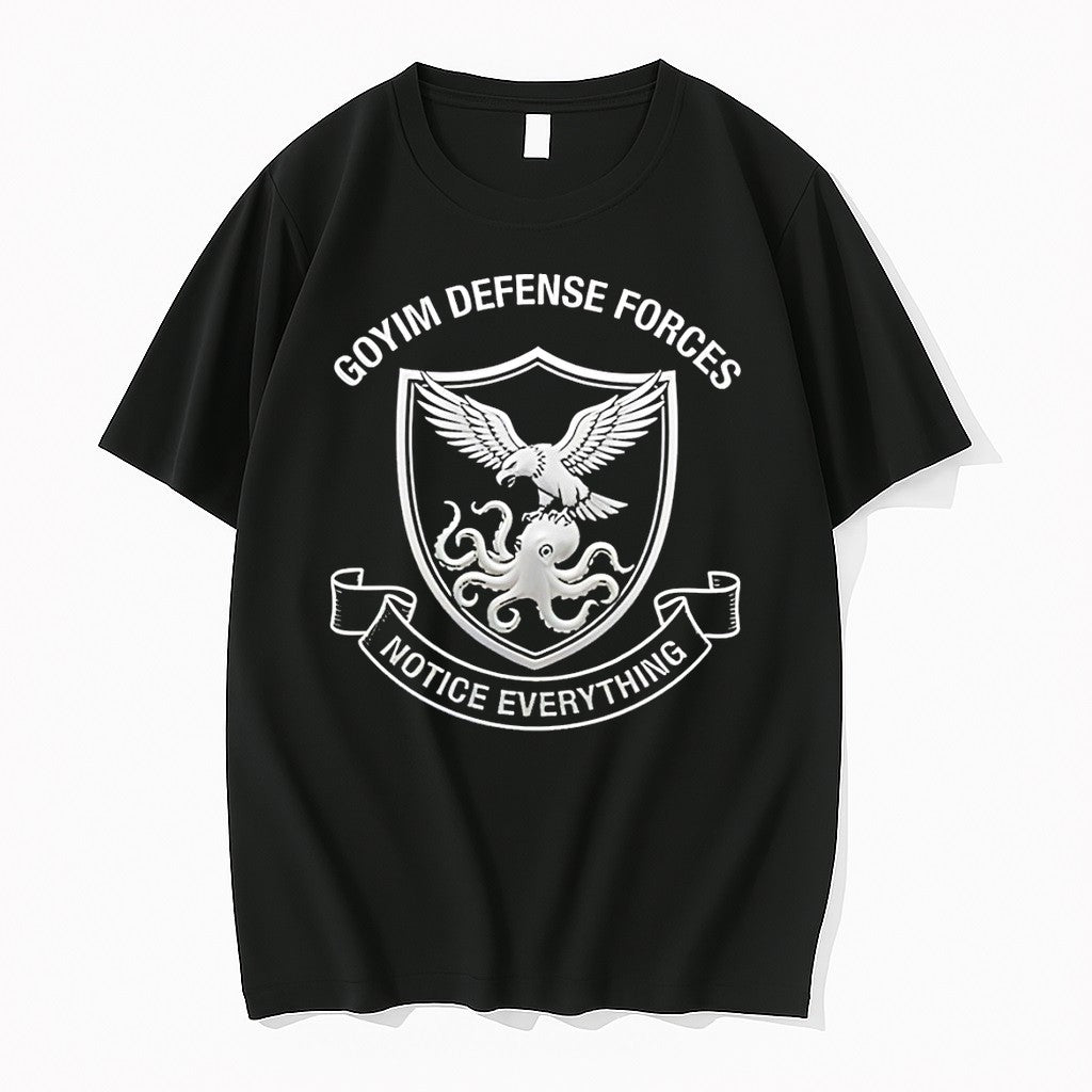 Original Eagle Octopus Goyim Defense Forces Notice Everything Logo Tshirts Jpg Unisex T-shirt, Sweatshirt, Hoodie, Long Sleeve Tee - T-Shirt, Sweatshirt, Hoodie