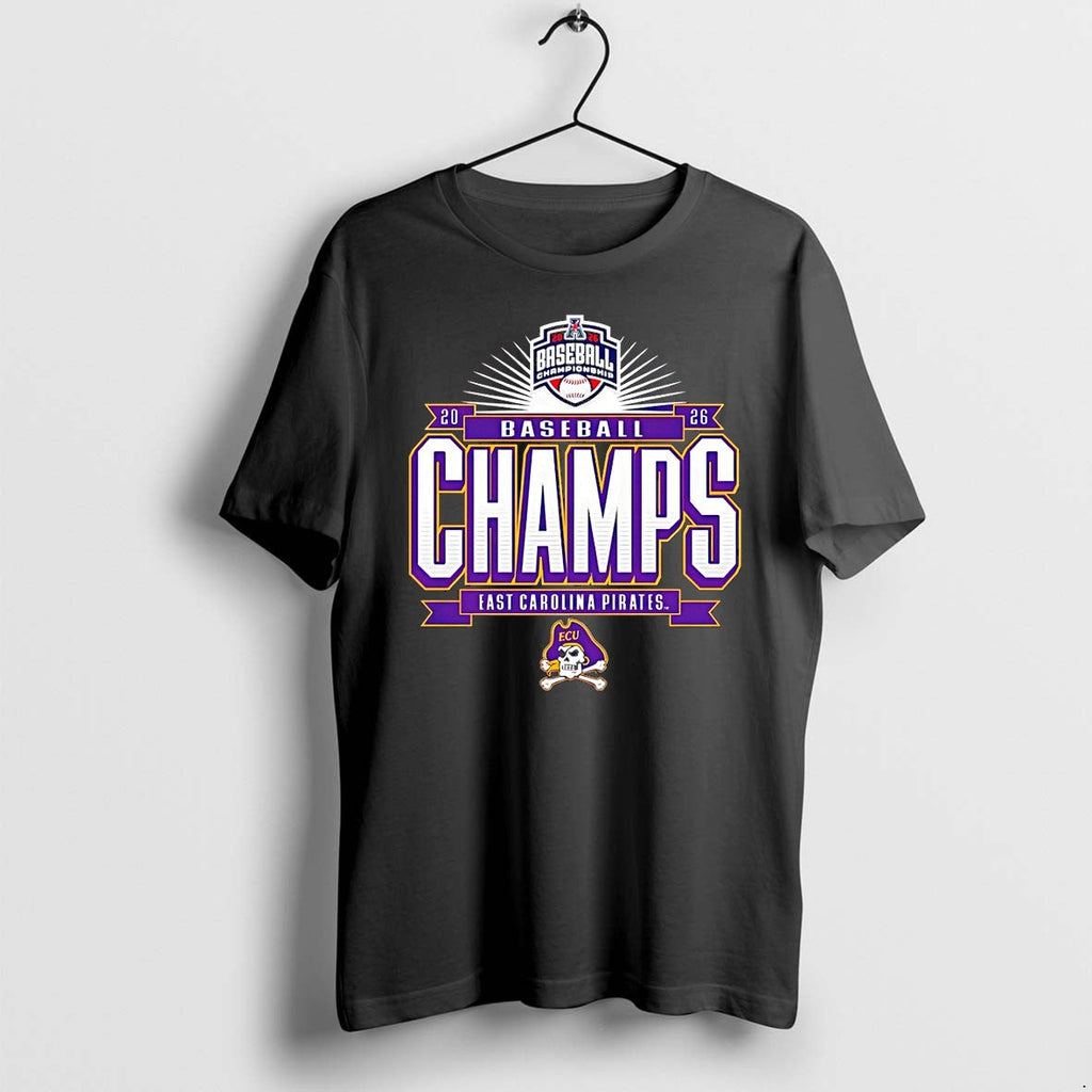 Original East Carolina Pirates 2026 American Conference Baseball Champions 2026 Tshirts Unisex T-shirt, Sweatshirt, Hoodie, Long Sleeve Tee - T-Shirt, Sweatshirt, Hoodie
