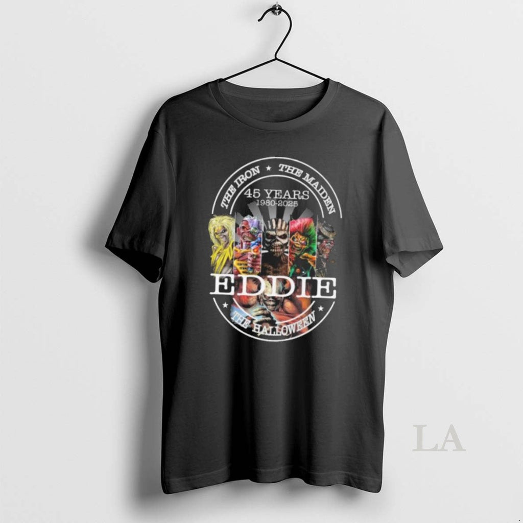 Original Eddie The Iron The Maiden The Halloween 45 Years 1980 2025 Unisex T-shirt, Sweatshirt, Hoodie, Long Sleeve Tee - T-Shirt, Sweatshirt, Hoodie