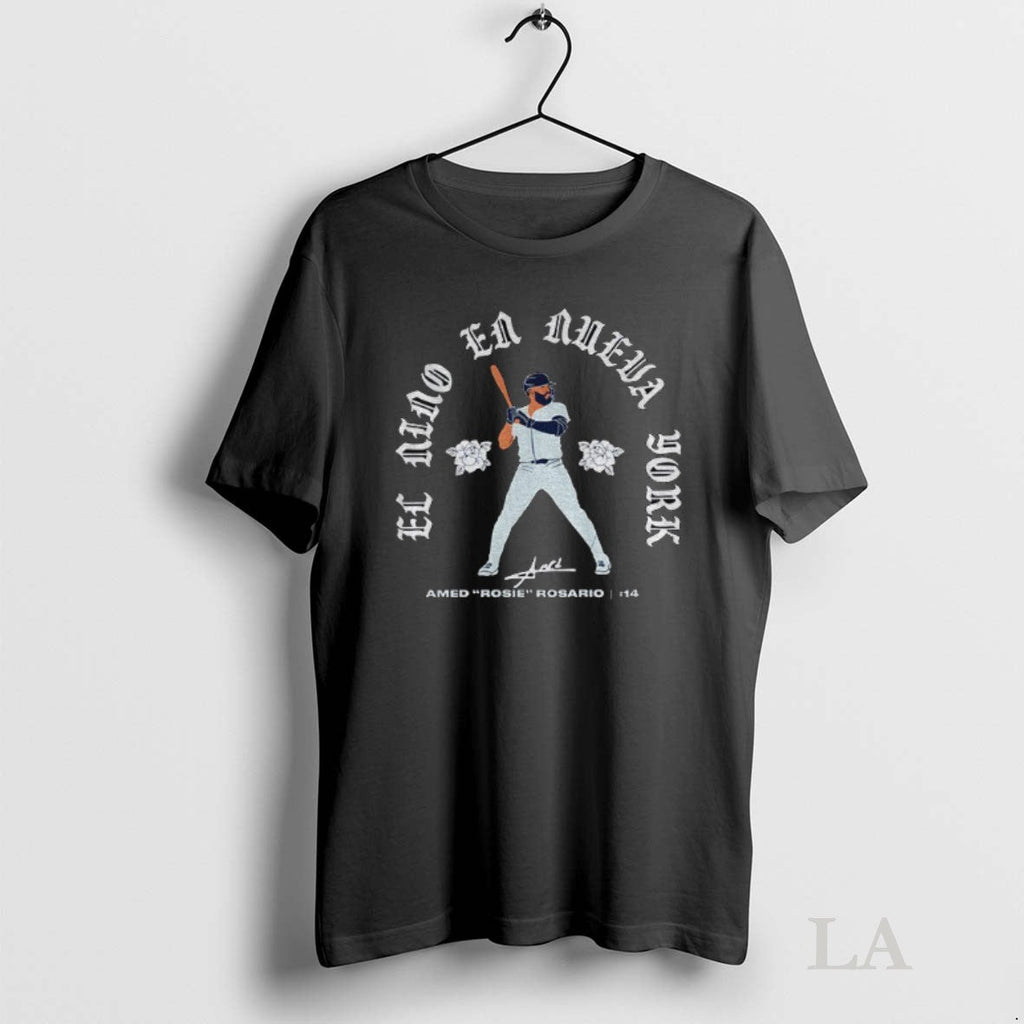 Original El Nino En Nueva York Amed Rosie Rosario 14 Signature New York Yankees Unisex T-shirt, Sweatshirt, Hoodie, Long Sleeve Tee - T-Shirt, Sweatshirt, Hoodie