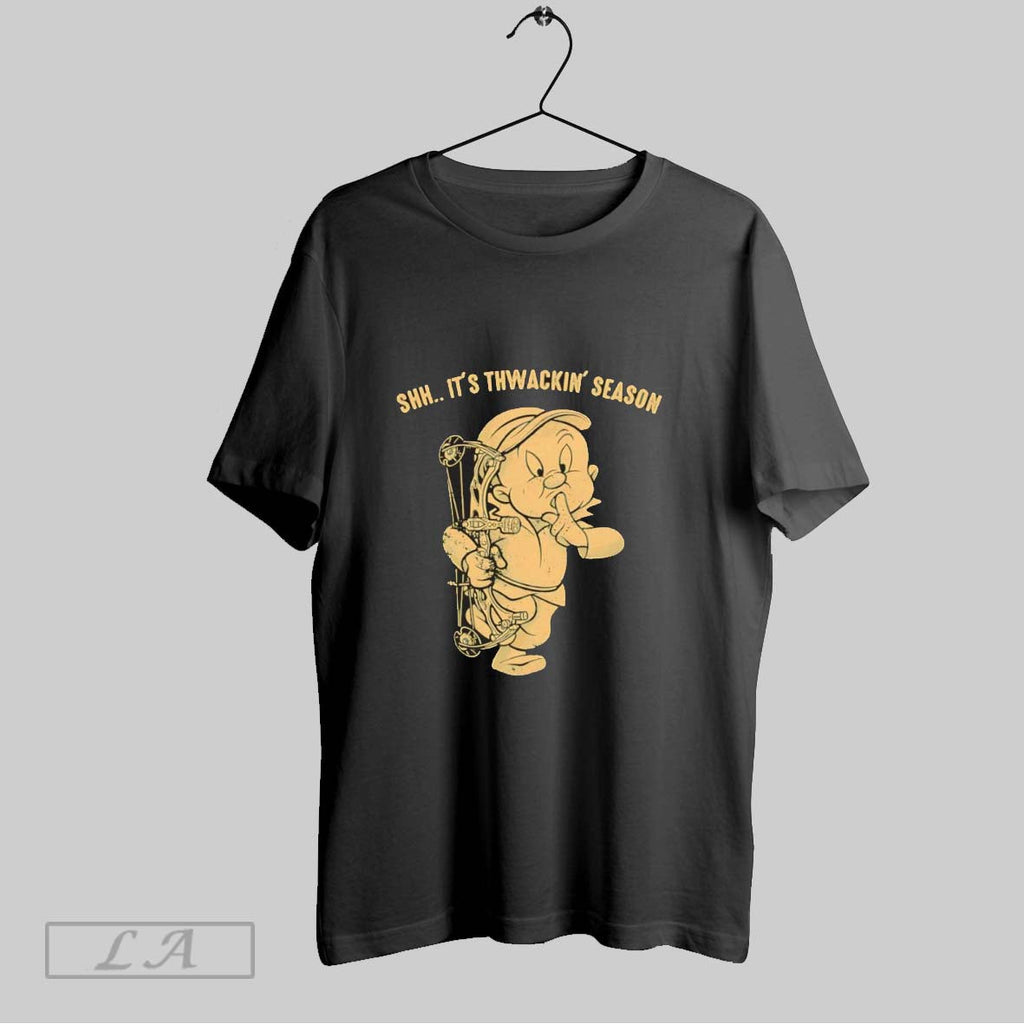 Original Elmer Fudd Bow Hunting Shh Its Thwacking Season Art Unisex T-shirt, Sweatshirt, Hoodie, Long Sleeve Tee - T-Shirt, Sweatshirt, Hoodie