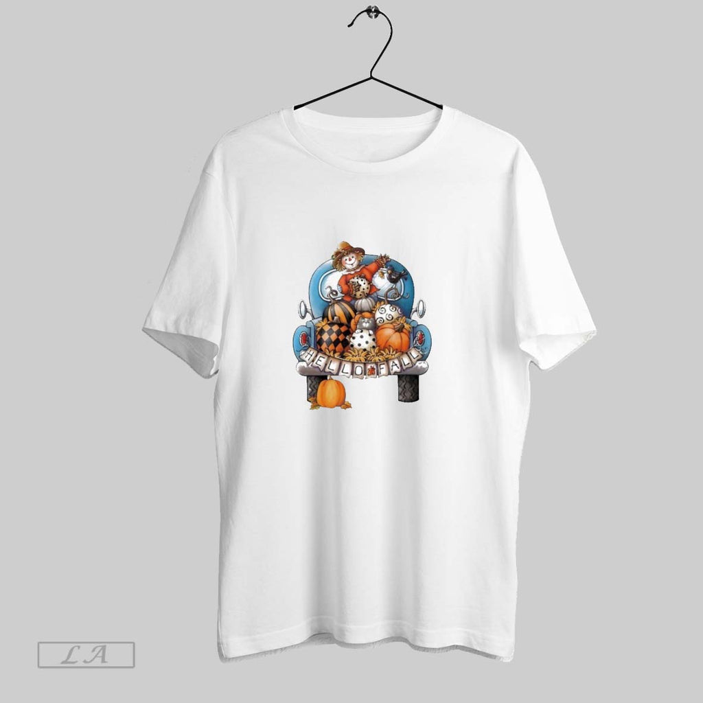 Original Fall Farm Truck Halloween Pumpkin Unisex T-shirt, Sweatshirt, Hoodie, Long Sleeve Tee - T-Shirt, Sweatshirt, Hoodie