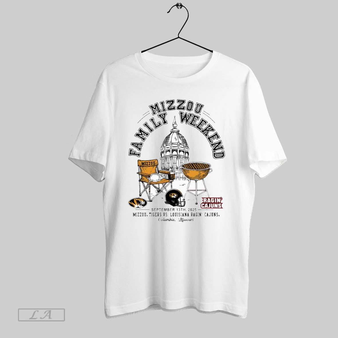 Original Family Weekend Mizzou Tigers Vs Louisiana Ragin Cajuns 2025 Unisex T-shirt, Sweatshirt, Hoodie, Long Sleeve Tee - T-Shirt, Sweatshirt, Hoodie