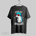 Original Fins Up Miami 2025 Dolphin Wearing Hat Sunglasses Unisex T-shirt, Sweatshirt, Hoodie, Long Sleeve Tee - T-Shirt, Sweatshirt, Hoodie