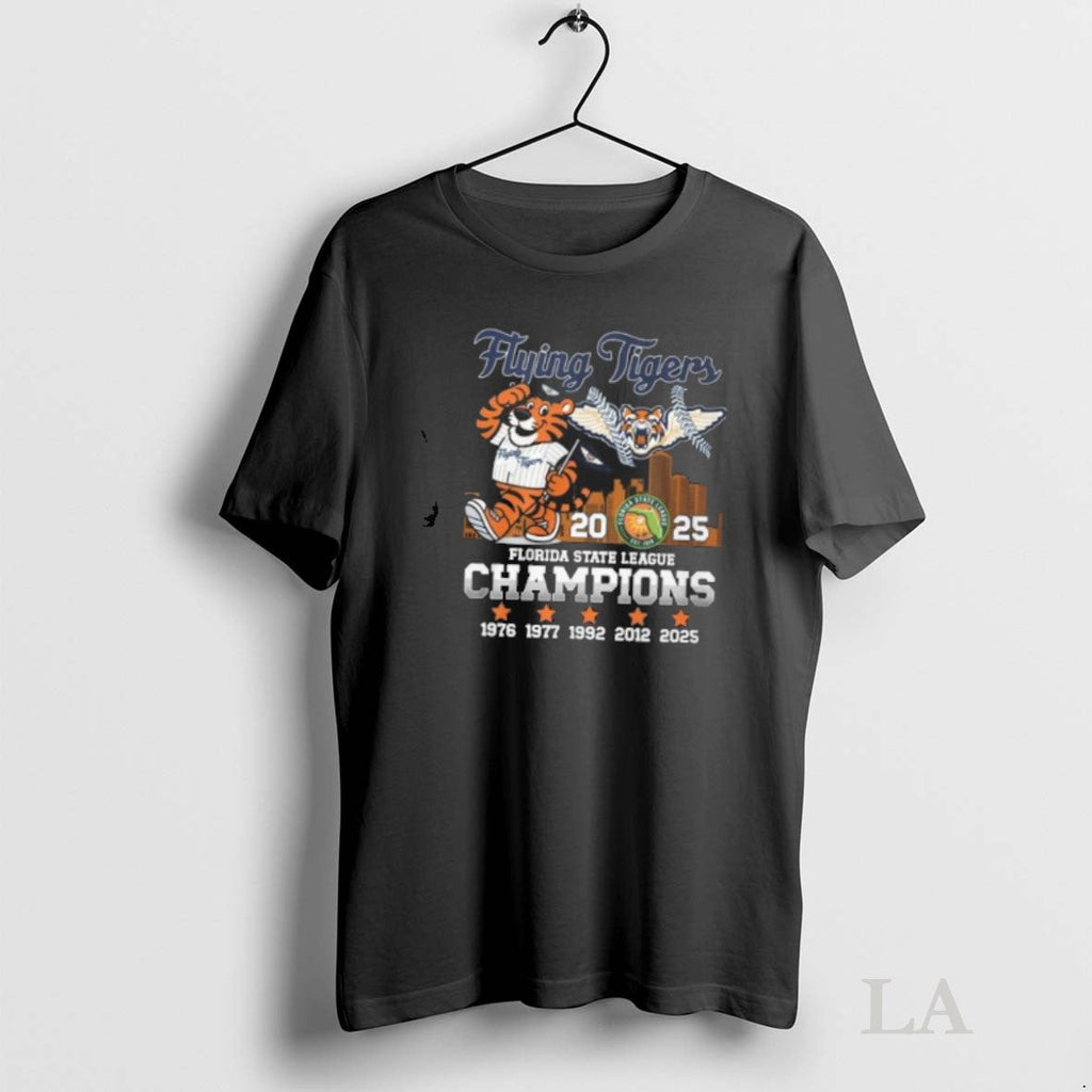 Original Flying Tigers Mascot 2025 Florida State League Champions Unisex T-shirt, Sweatshirt, Hoodie, Long Sleeve Tee - T-Shirt, Sweatshirt, Hoodie