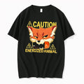 Original Fox Caution Energized Animal Tshirts Jpg Unisex T-shirt, Sweatshirt, Hoodie, Long Sleeve Tee - T-Shirt, Sweatshirt, Hoodie