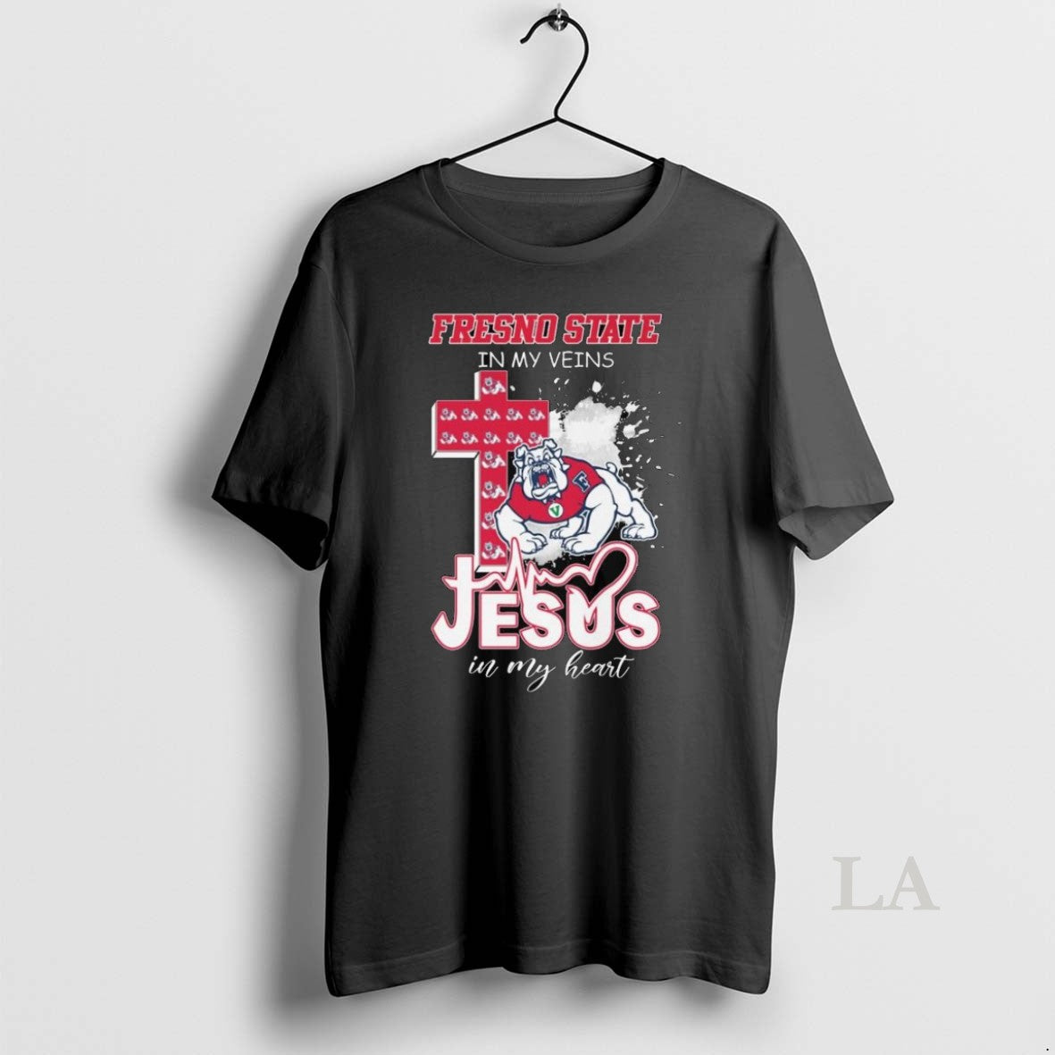 Original Fresno State In My Vein Mascot Jesus In My Heart Long Sleve Unisex T-shirt, Sweatshirt, Hoodie, Long Sleeve Tee - T-Shirt, Sweatshirt, Hoodie