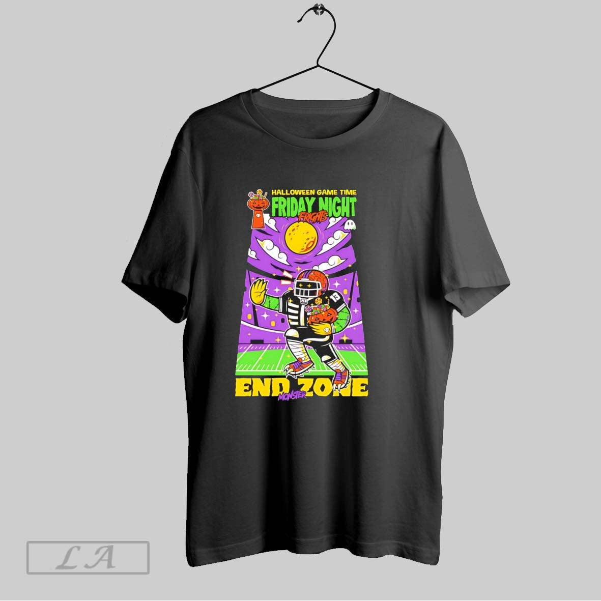 Original Friday Night Frights End Zone Monster Halloween Unisex T-shirt, Sweatshirt, Hoodie, Long Sleeve Tee - T-Shirt, Sweatshirt, Hoodie