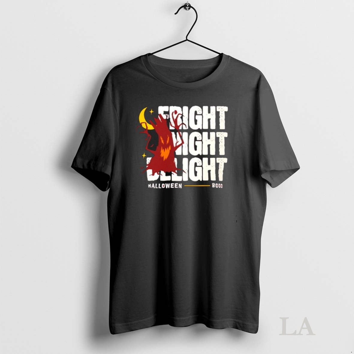 Original Fright Night Delight Halloween Booo Unisex T-shirt, Sweatshirt, Hoodie, Long Sleeve Tee - T-Shirt, Sweatshirt, Hoodie