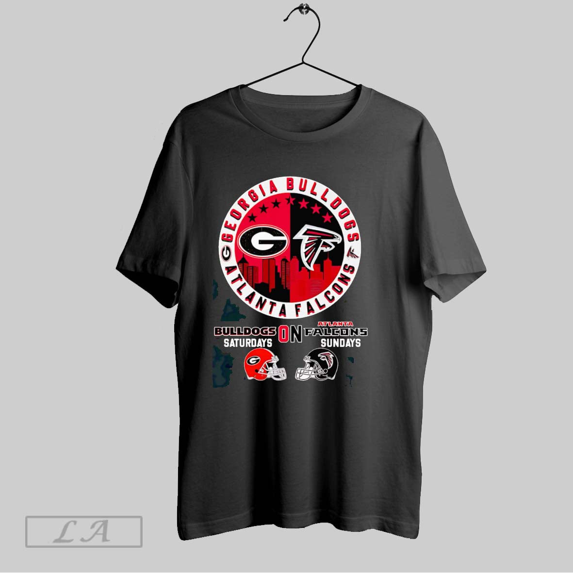 Original Georgia Bulldogs On Saturdays Atlanta Falcons On Sundays Skyline Unisex T-shirt, Sweatshirt, Hoodie, Long Sleeve Tee - T-Shirt, Sweatshirt, Hoodie