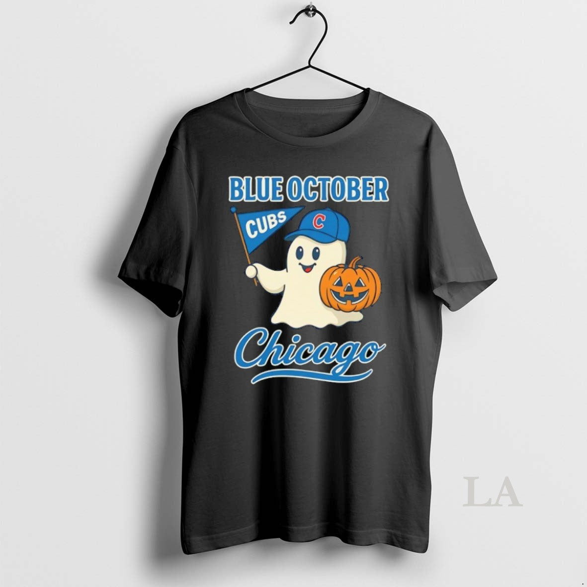 Original Ghost Chicago Cubs Baseball Blue October Halloween Unisex T-shirt, Sweatshirt, Hoodie, Long Sleeve Tee - T-Shirt, Sweatshirt, Hoodie