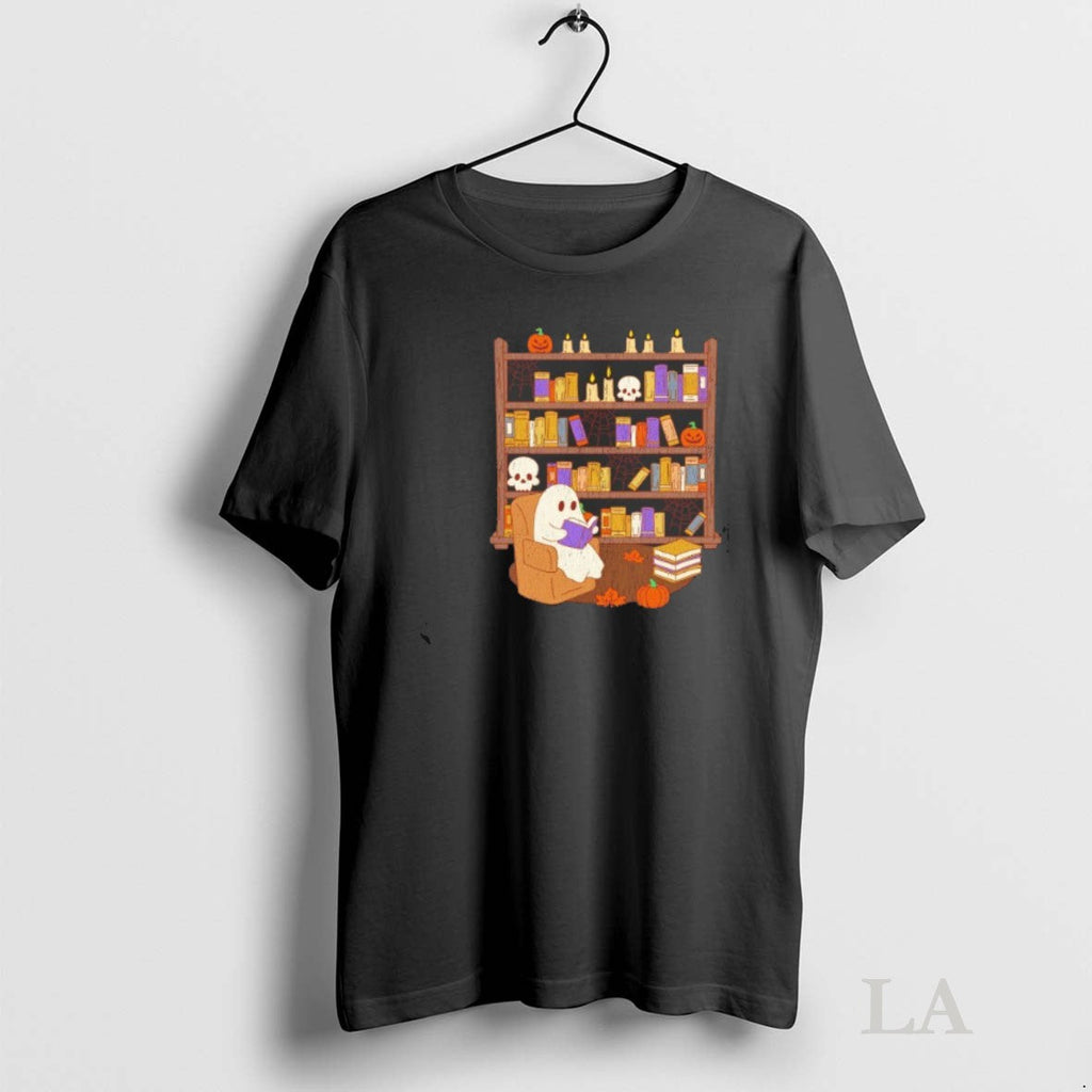 Original Ghost Library Love Books Unisex T-shirt, Sweatshirt, Hoodie, Long Sleeve Tee - T-Shirt, Sweatshirt, Hoodie
