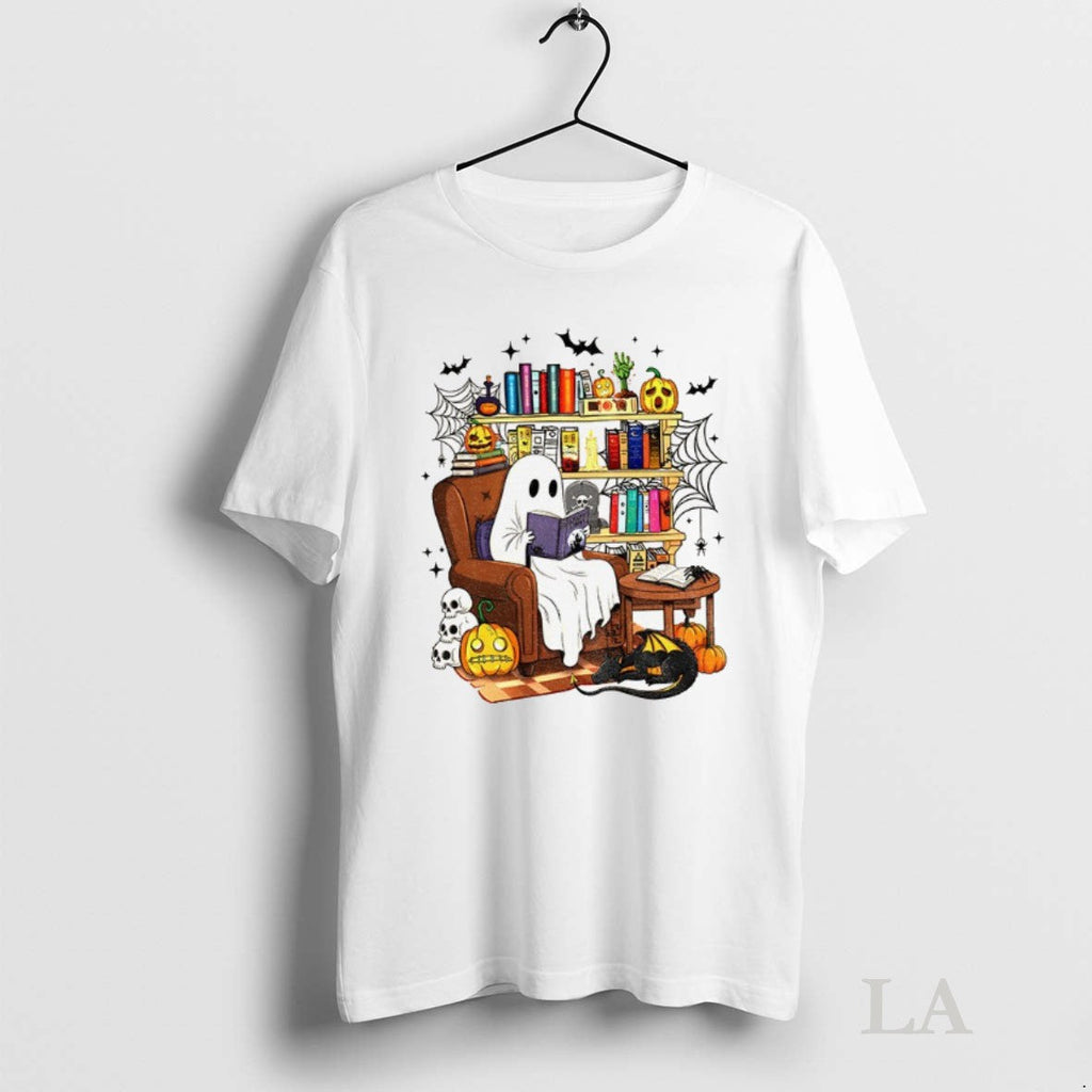 Original Ghost Reading Book Spooky Season Halloween Unisex T-shirt, Sweatshirt, Hoodie, Long Sleeve Tee - T-Shirt, Sweatshirt, Hoodie