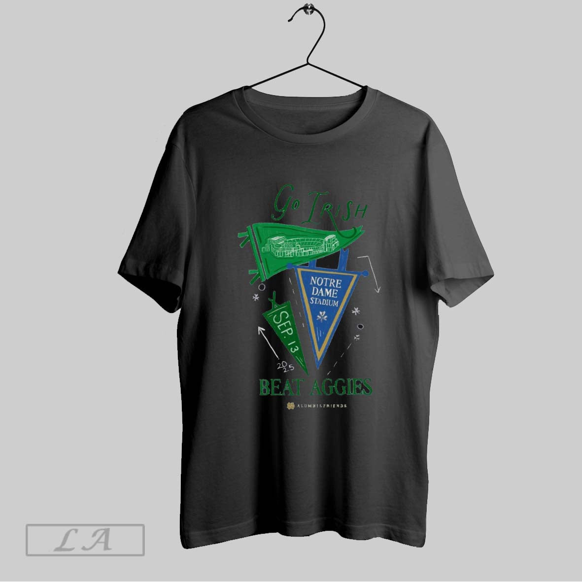 Original Go Irish Beat Aggies Notre Dame Fighting Irish Notre Dame Stadium September 13 2025 - T-Shirt, Sweatshirt, Hoodie