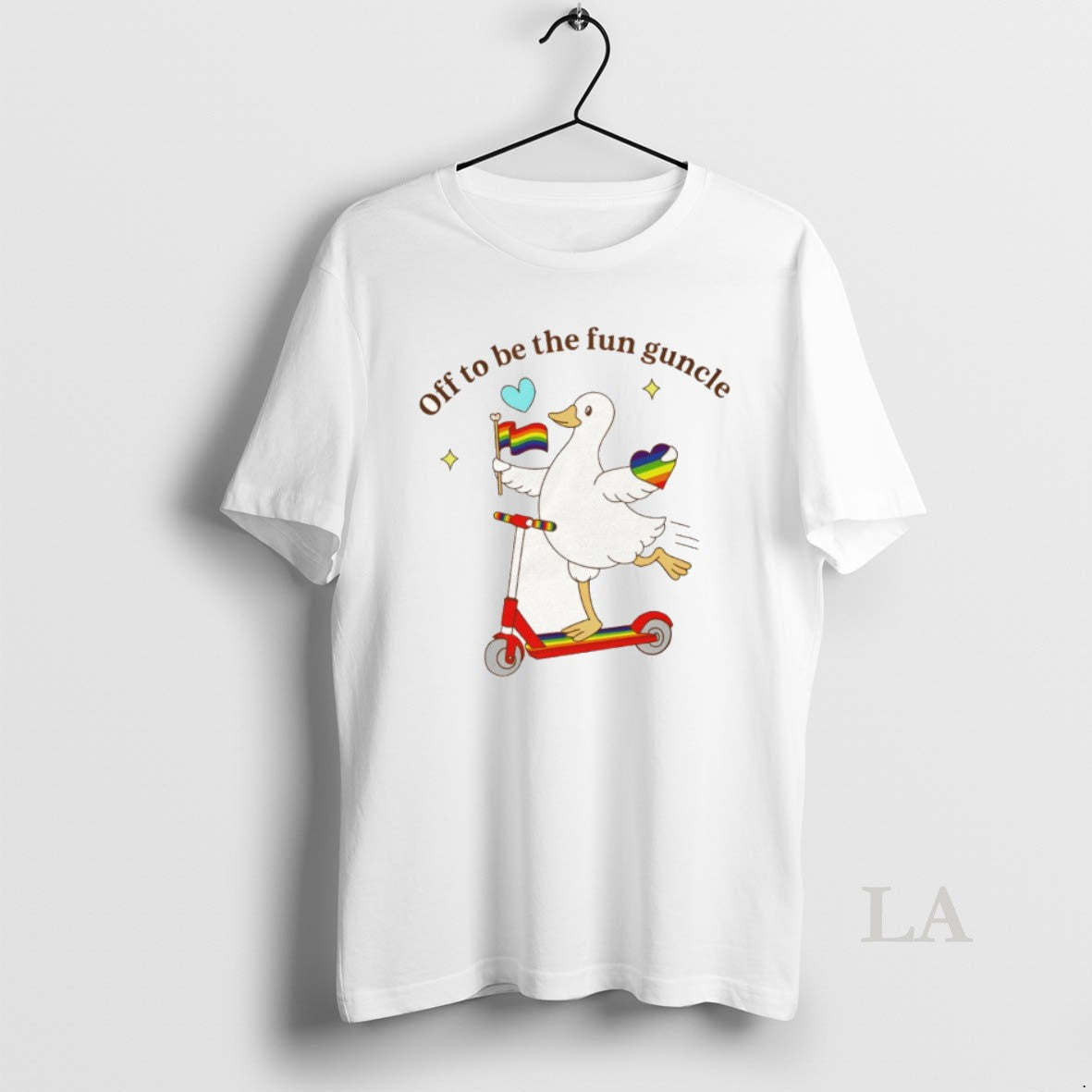 Original Goose On Scooter Off To Be The Fun Guncle Unisex T-shirt, Sweatshirt, Hoodie, Long Sleeve Tee - T-Shirt, Sweatshirt, Hoodie