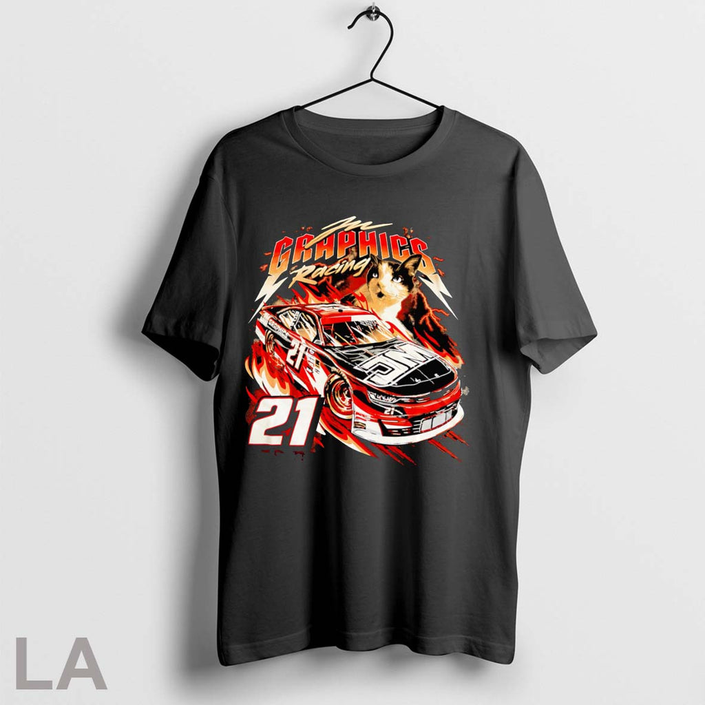 Original Graphic Racing Cat Unisex T-shirt, Sweatshirt, Hoodie, Long Sleeve Tee - T-Shirt, Sweatshirt, Hoodie