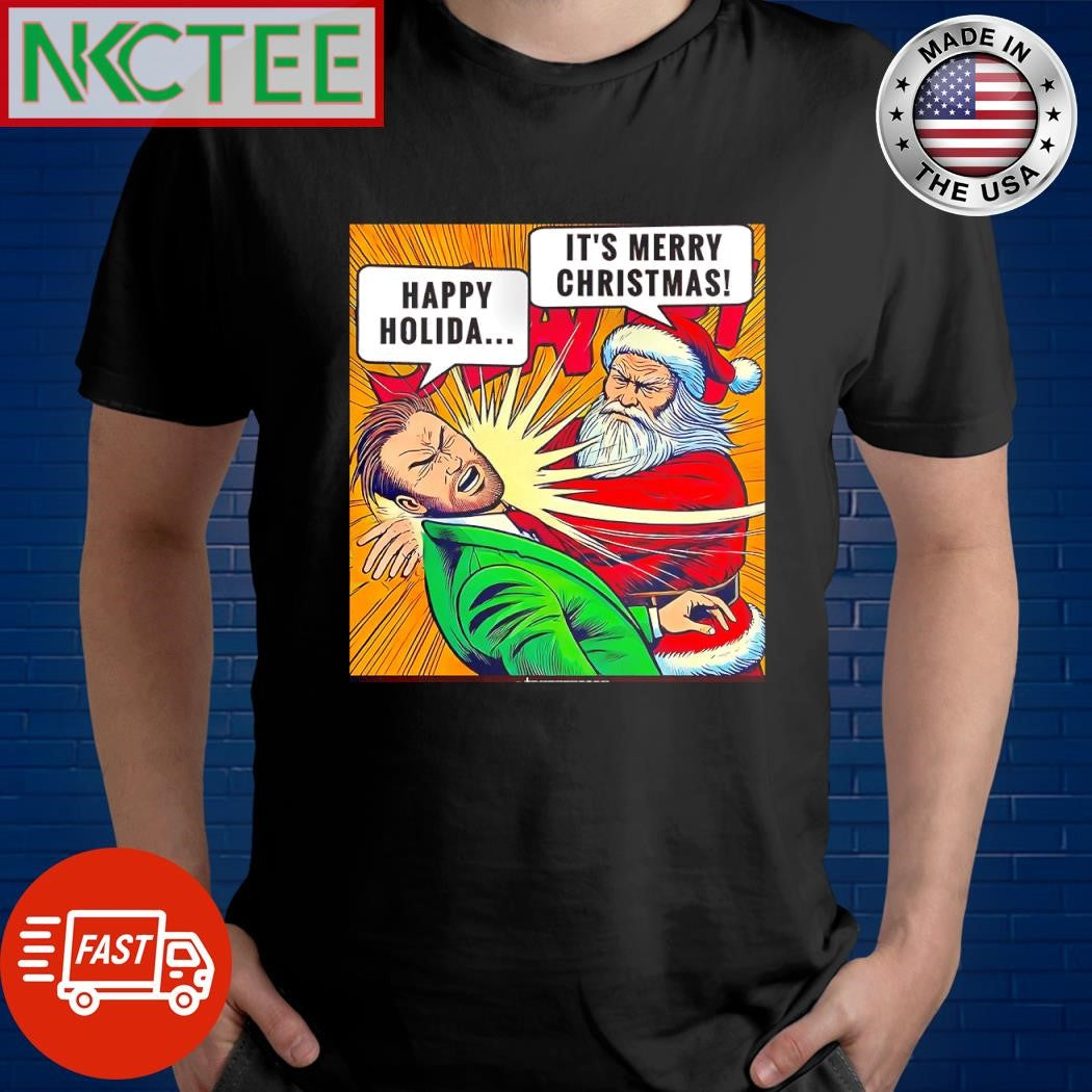 Original Happy Holida It’s merry Christmas paint shirt Unisex T-shirt, Sweatshirt, Hoodie, Long Sleeve Tee - T-Shirt, Sweatshirt, Hoodie