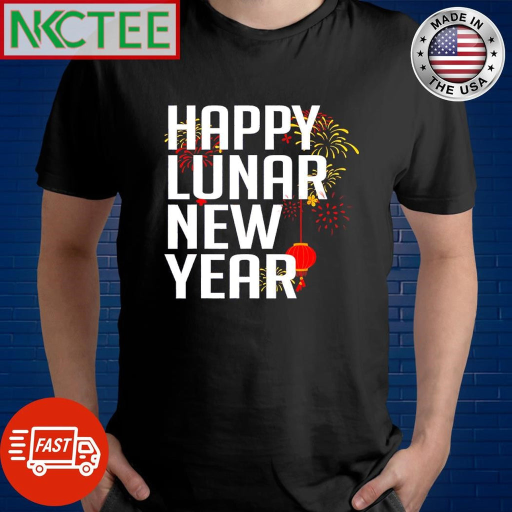 Original Happy Lunar New Year firework shirt Unisex T-shirt, Sweatshirt, Hoodie, Long Sleeve Tee - T-Shirt, Sweatshirt, Hoodie