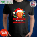 Original Have your self a merry MAGA Christmas lights Santa hat Donald Trump shirt Unisex T-shirt, Sweatshirt, Hoodie, Long Sleeve Tee - T-Shirt, Sweatshirt, Hoodie
