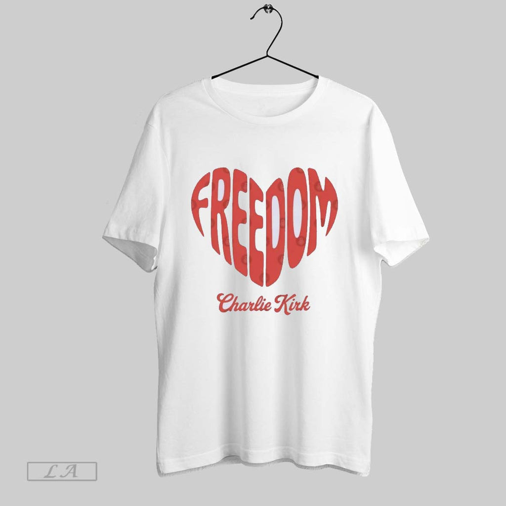 Original Heart Freedom Charlie Kirk Unisex T-shirt, Sweatshirt, Hoodie, Long Sleeve Tee - T-Shirt, Sweatshirt, Hoodie