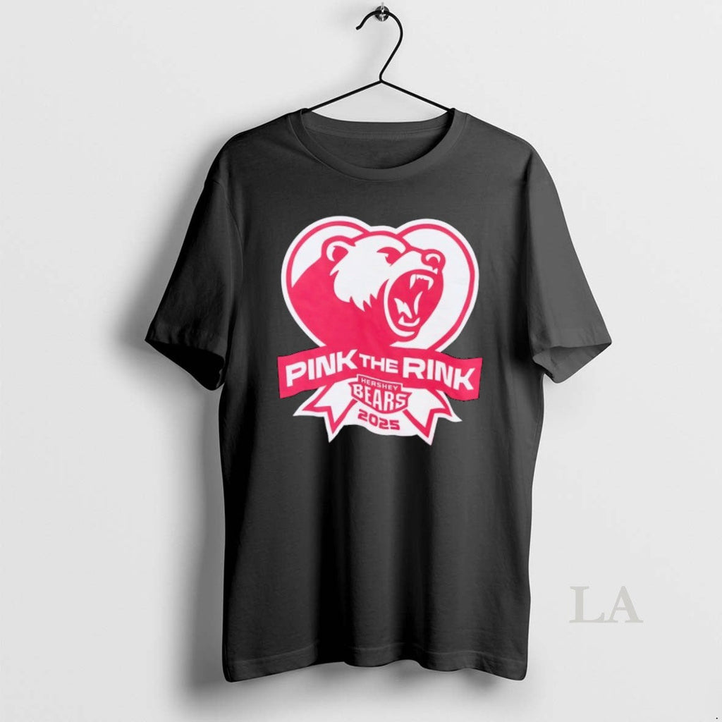 Original Hershey Bears Pink The Rink 2025 Logo Unisex T-shirt, Sweatshirt, Hoodie, Long Sleeve Tee - T-Shirt, Sweatshirt, Hoodie