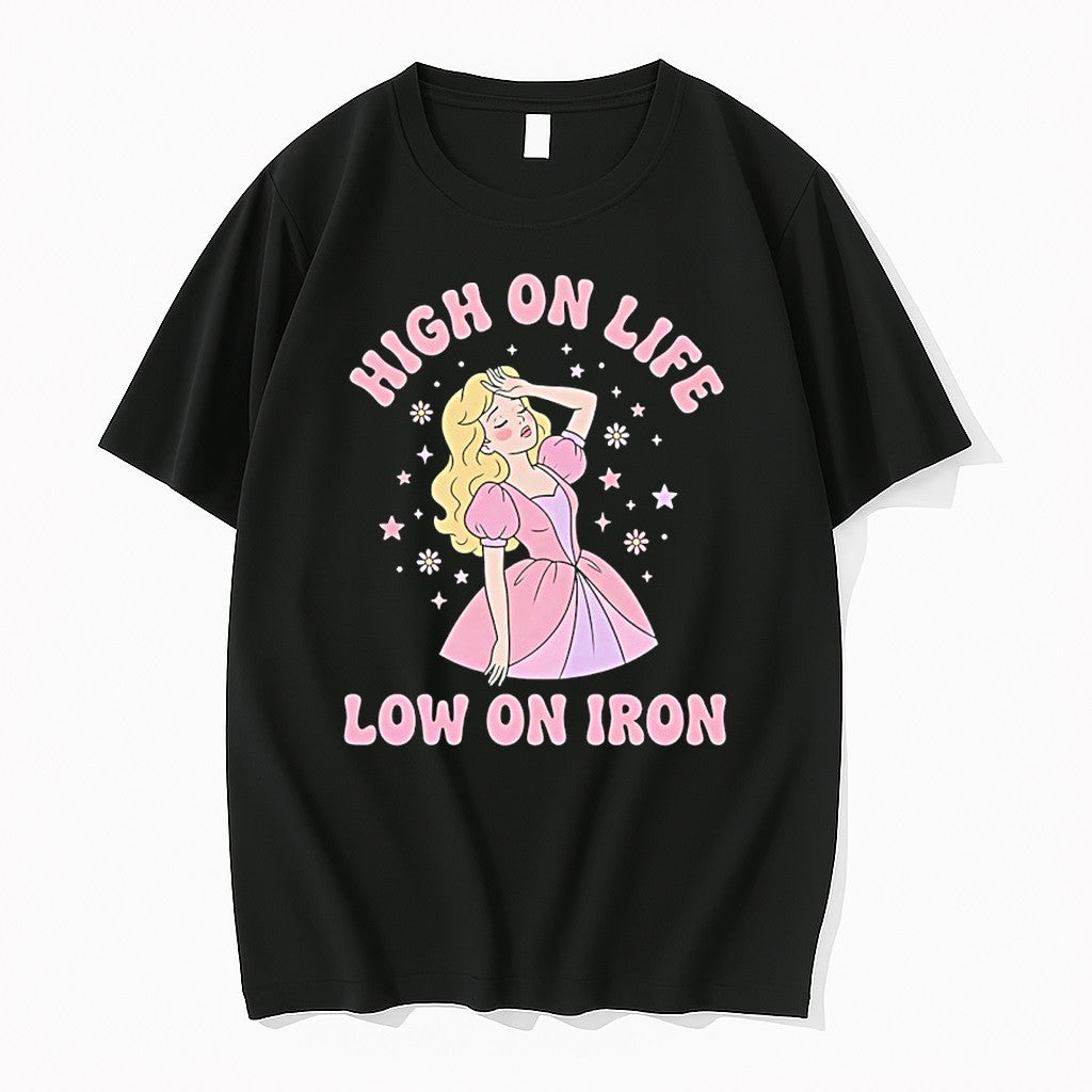 Original High On Life Low On Iron Tshirts Jpg Unisex T-shirt, Sweatshirt, Hoodie, Long Sleeve Tee - T-Shirt, Sweatshirt, Hoodie